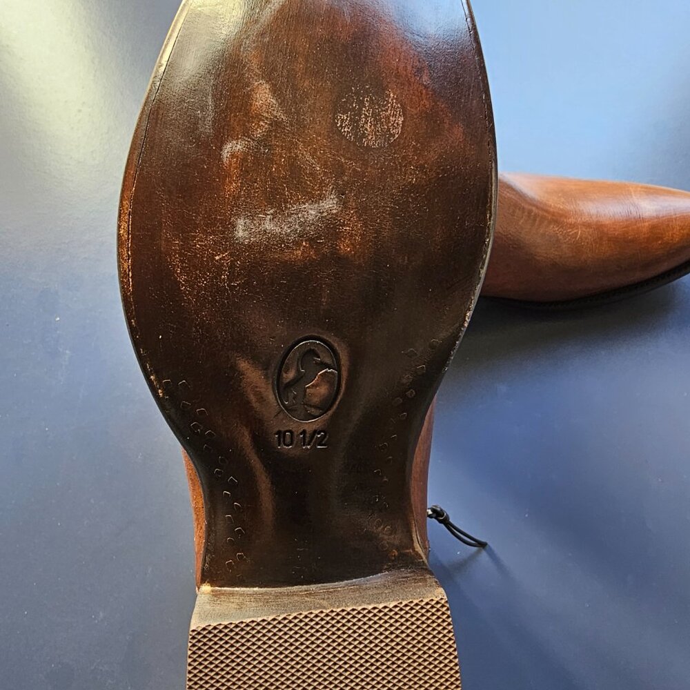 Stallion Men's Brown Leather Zorro Ankle Boots - Picture 3 of 3